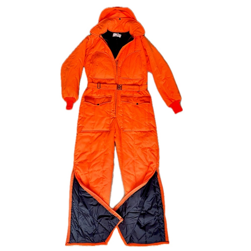 WOODFIELD 90s Blaze Orange Insulated Hunting Coveralls‎ Made In USA l Men's Sz L